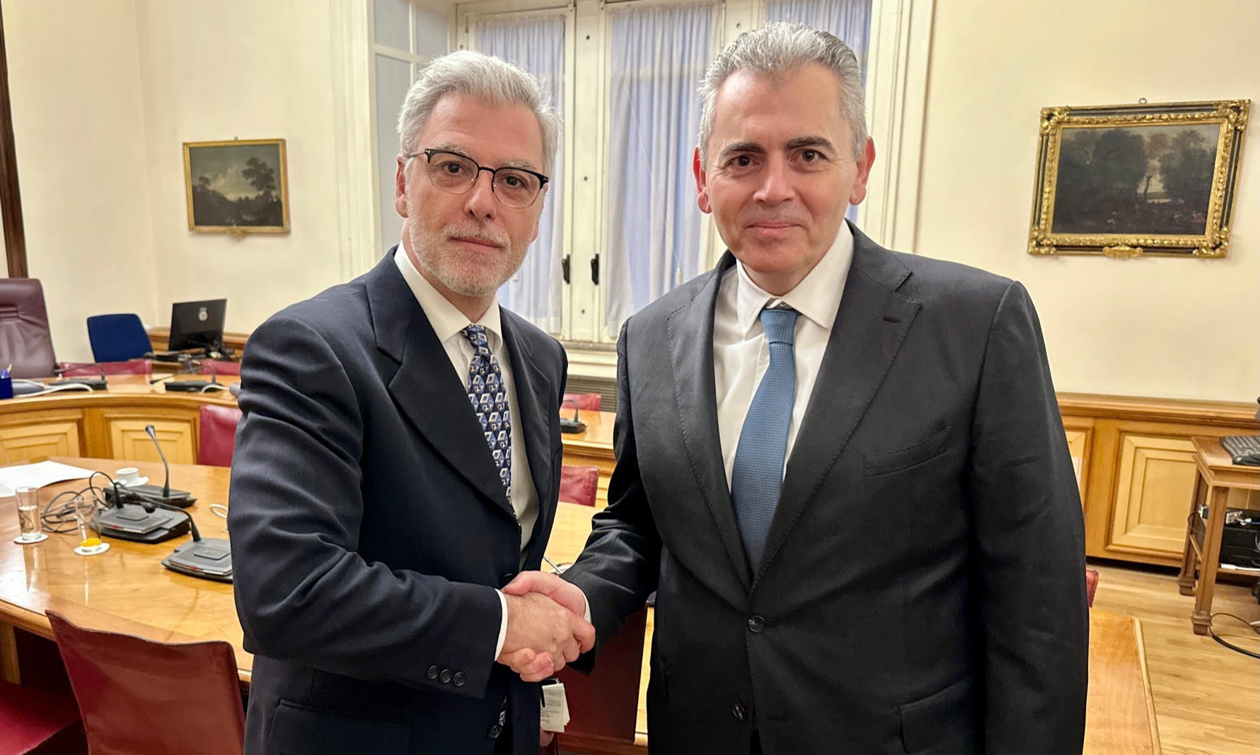 Incontro di M. Harakopoulos con il presidente della Commissione Cultura del Parlamento italiano
