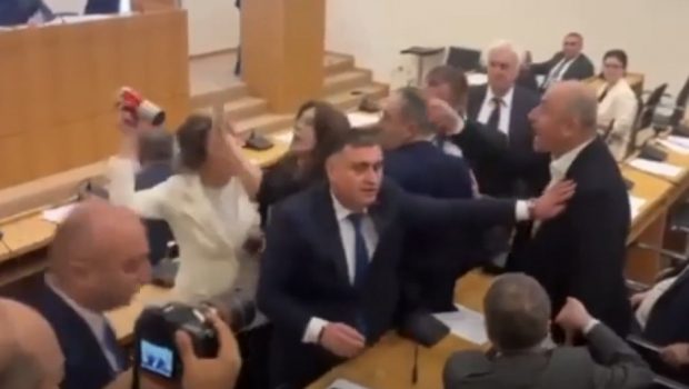 Γεωργία: «Άναψαν» τα αίματα στο κοινοβούλιο - Έξαλλη βουλευτίνα πέταξε... μπουκάλι στο κεφάλι συναδέλφου