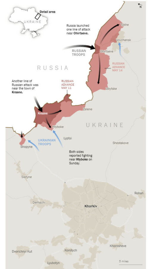 Ουκρανία: Ο χάρτης της προέλασης των Ρώσων στο Χάρκοβο – Πόσο άλλαξε μέσα σε μια εβδομάδα (εικόνες)