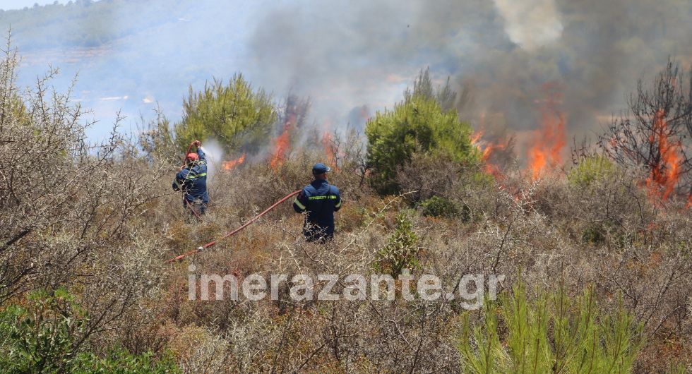 Ζάκυνθος: Υπό έλεγχο η πυρκαγιά στον Αγαλά