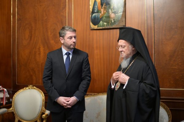 Ο Ανδρουλάκης συνάντησε τον Βαρθολομαίο στο Φανάρι - Οι αναφορές στον Κώστα Σημίτη