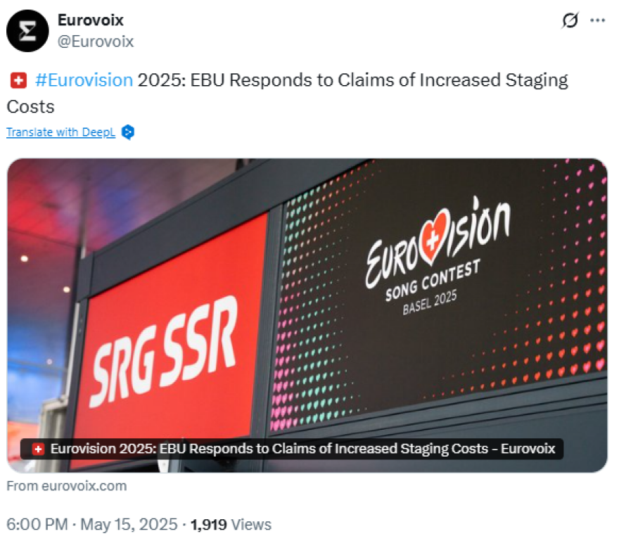 Eurovision 2025: Χαμός με την φετινή διοργάνωση - «Οι τιμές είναι διπλάσιες σε σύγκριση με την προηγούμενη χρονιά»