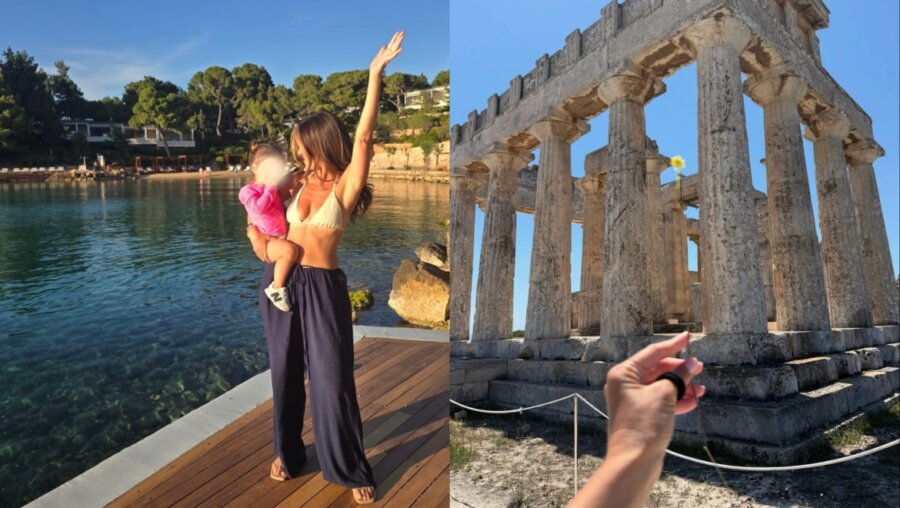 Maria Menounos: Αδημοσίευτες φωτογραφίες με την κόρη της, Αθηνά, από τις διακοπές τους στην Ελλάδα