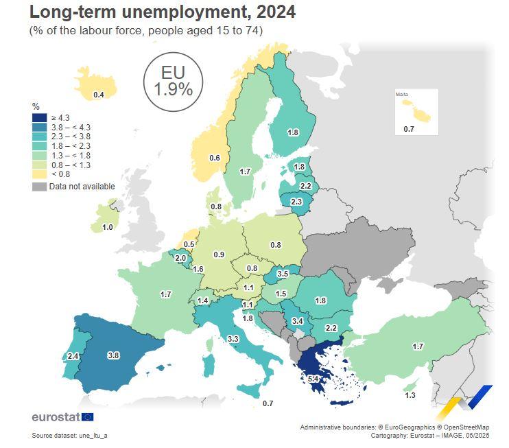 Ανεργία: Τριπλάσιο το ποσοστό μακροχρόνια ανέργων στην Ελλάδα σε σχέση με την ΕΕ - Οικονομικός Ταχυδρόμος