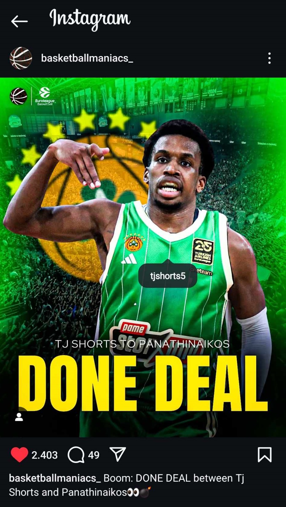 Done deal: «Ο Παναθηναϊκός υπογράφει τον Σορτς»