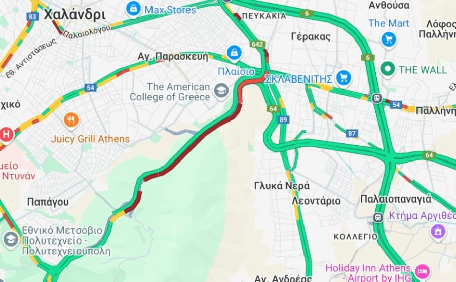 Καραμπόλα τριών ΙΧ στην Περιφερειακή Υμηττού - Μεγάλο μποτιλιάρισμα