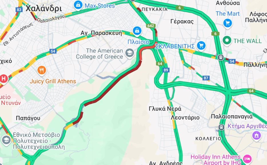 Καραμπόλα τριών ΙΧ στην Περιφερειακή Υμηττού - Μεγάλο μποτιλιάρισμα