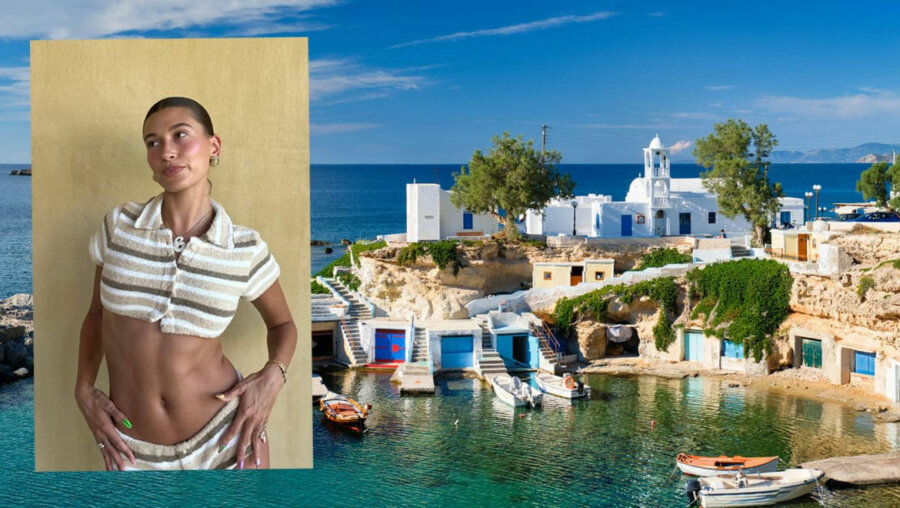 Hailey Bieber: Η νέα της καμπάνια έχει άρωμα Ελλάδας – Δείτε ποιο νησί επέλεξε για τη φωτογράφιση