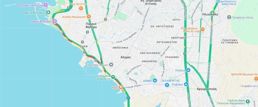 Κίνηση: Καθυστερήσεις σε Αττική Οδό και παραλιακή
