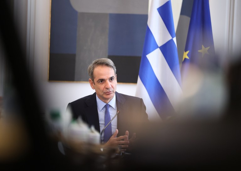 φωτογραφία στην οποία απεικονίζεται ο Κυριάκος Μητσοτάκης
