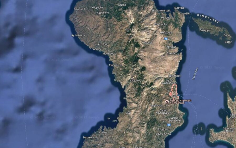 Φωτιά στη Χίο: Ενισχύονται οι δυνάμεις, καταφθάνουν και δασοκομάντος