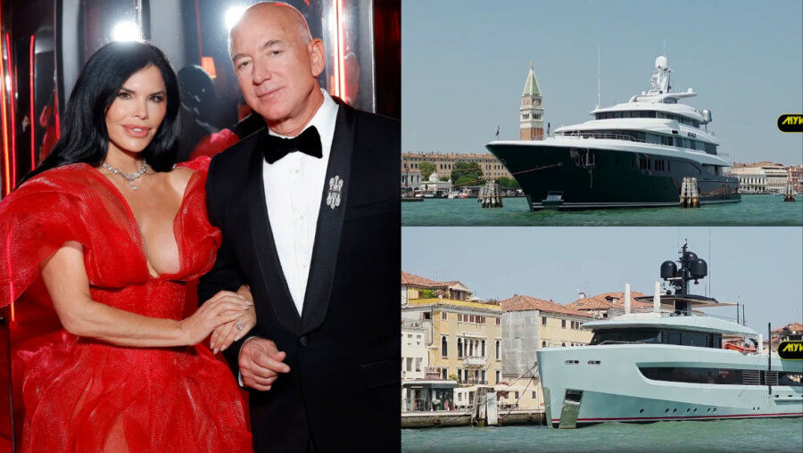 Βίντεο: «Παρέλαση» υπερπολυτελών yacht στην Βενετία για τον γάμο των Jeff Bezos - Lauren Sánchez