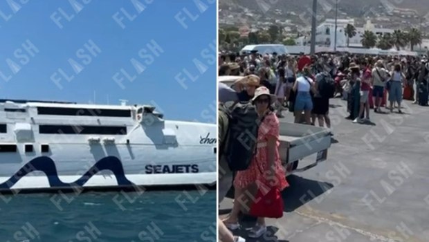 Αναστάτωση στην Πάρο: To Champion Jet 3 προσέκρουσε σε προβλήτα