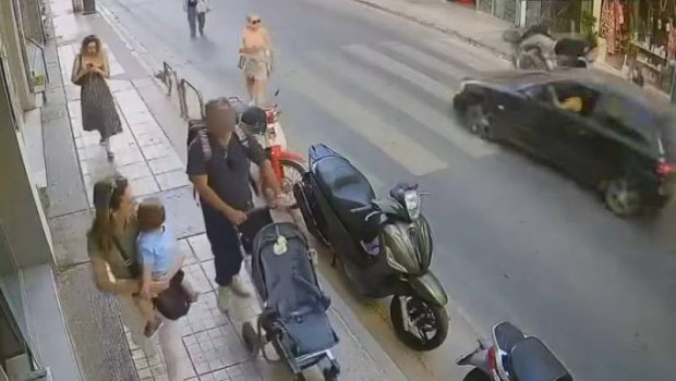 Ηράκλειο Κρήτης: Σοκαριστικό τροχαίο - Αυτοκίνητο παρασύρει δικυκλιστή