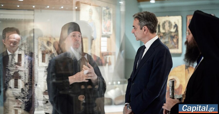 Επίσκεψη κ. Μητσοτάκη σε μονές Ιβήρων και Βατοπεδίου