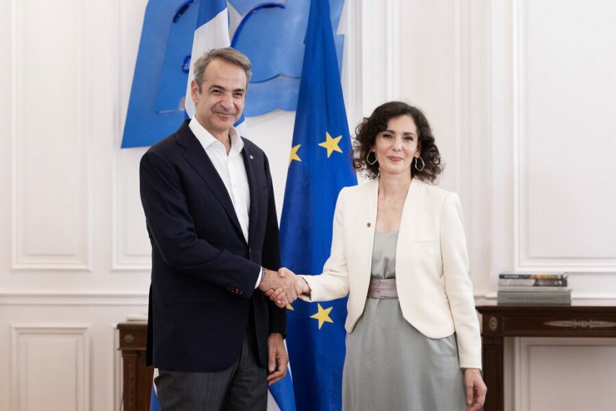 Κ. Μητσοτάκης: Συναντήθηκε με την επίτροπο Ισότητας, Ετοιμότητας και Διαχείρισης Κρίσεων της ΕΕ