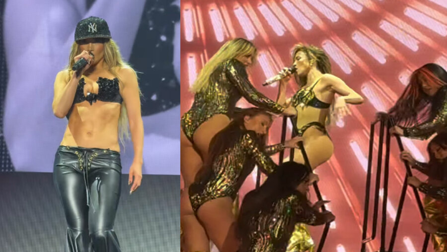 Jennifer Lopez: Τα αποκαλυπτικά ρούχα και οι σεξουαλικές στάσεις μαζί με τους χορευτές της