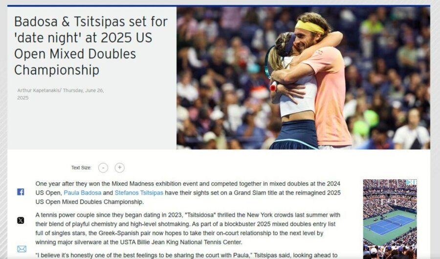 Η απουσία των Tsitsidosa από το US Open, η απογοήτευση των διοργανωτών και το μήνυμα του Στέφανου (pics)