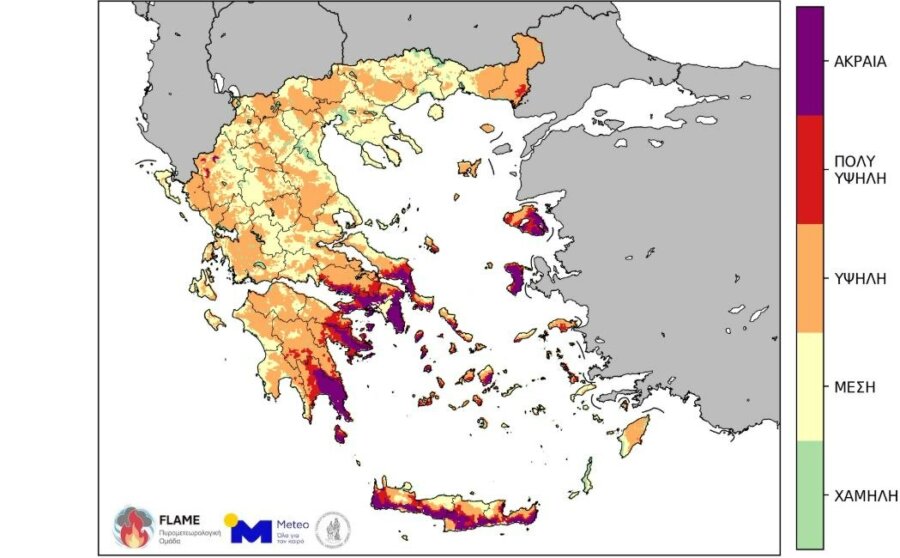 Καύσωνας: Εκρηκτικές συνθήκες με ανέμους και ξηρασία - Κλιμάκωση πυρομετεωρολογικού κινδύνου