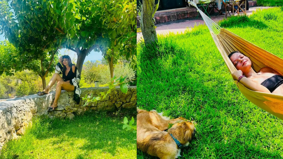 Μιμή Ντενίση: Διακοπές με την κόρη της, Μαριτίνα στο εξοχικό τους στον Θεολόγο