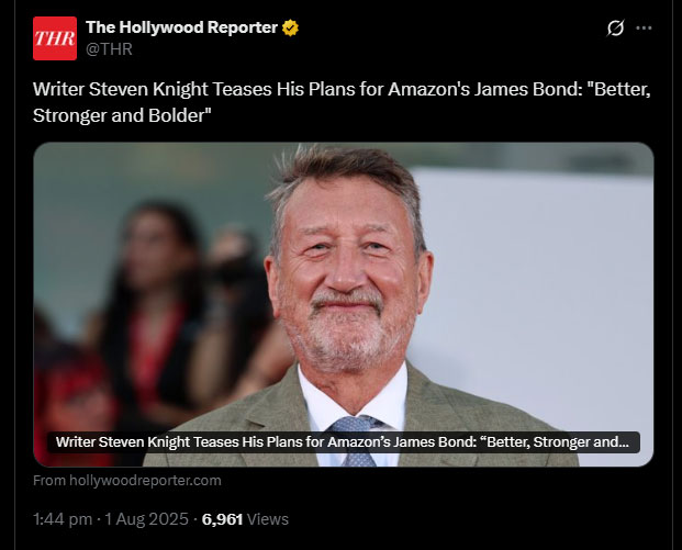 Steven Knight: Ο σεναριογράφος του «Peaky Blinders» αναλαμβάνει την επόμενη ταινία του James Bond
