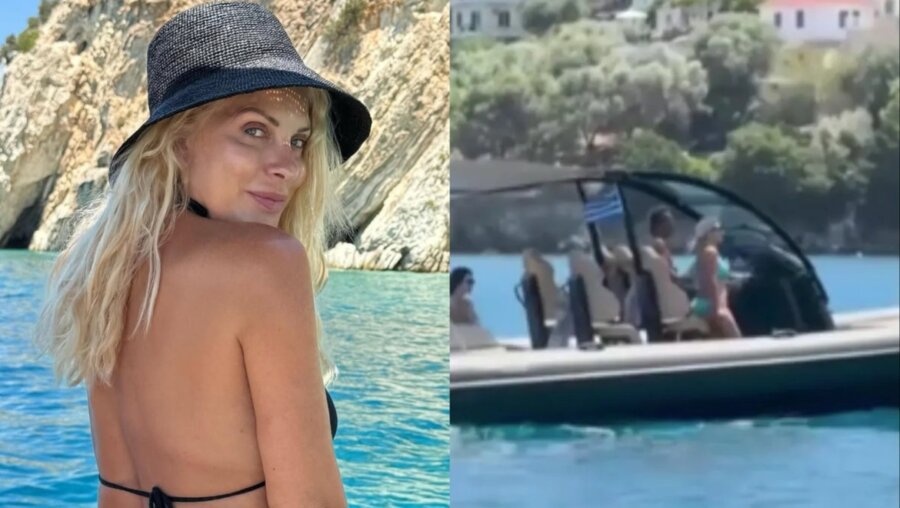 Ελένη Μενεγάκη - Μάκης Παντζόπουλος: Διακοπές στην Ιθάκη με το πολυτελές σκάφος τους - Βίντεο