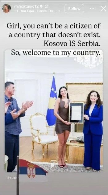 Ξέσπασε η σύζυγος του Βιλντόζα, Μιλίτσα Τάσιτς, κατά της Ντούα Λίπα