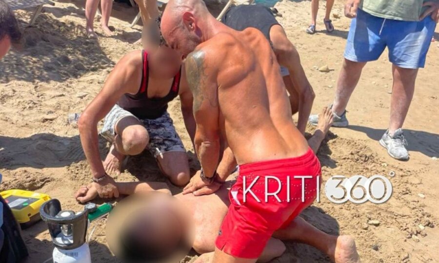 Κρήτη: Ναυαγοσώστης επανέφερε στη ζωή 20χρονο που ανασύρθηκε χωρίς τις αισθήσεις του
