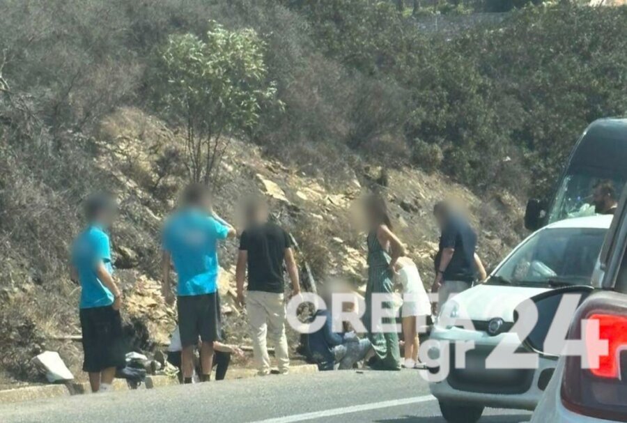 Ηράκλειο: Σφοδρή σύγκρουση βαν στον ΒΟΑΚ - Οκτώ τραυματίες, ο ένας σοβαρά