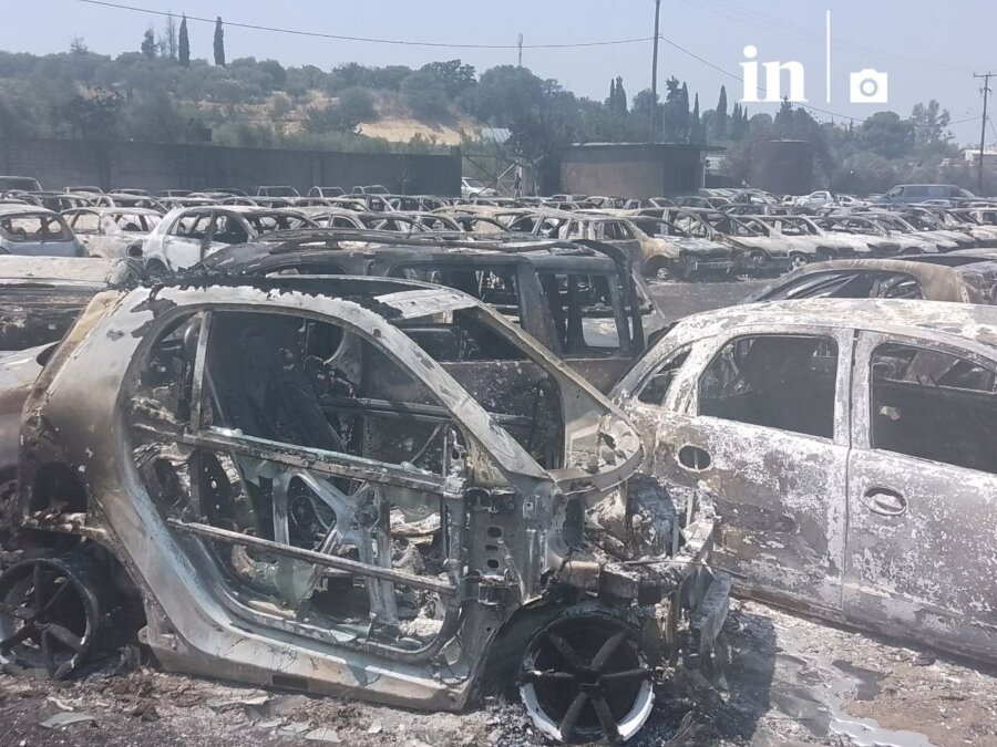 Φωτιά στην Αχαΐα: Κάηκαν 550 αυτοκίνητα στο τελωνείο της Πάτρας