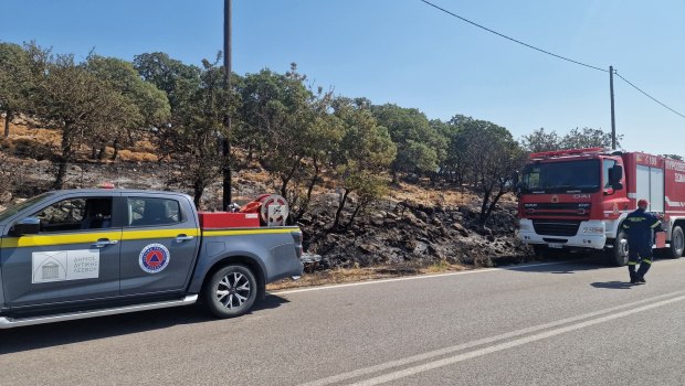 Φωτιά ξέσπασε στη δυτική Λέσβο