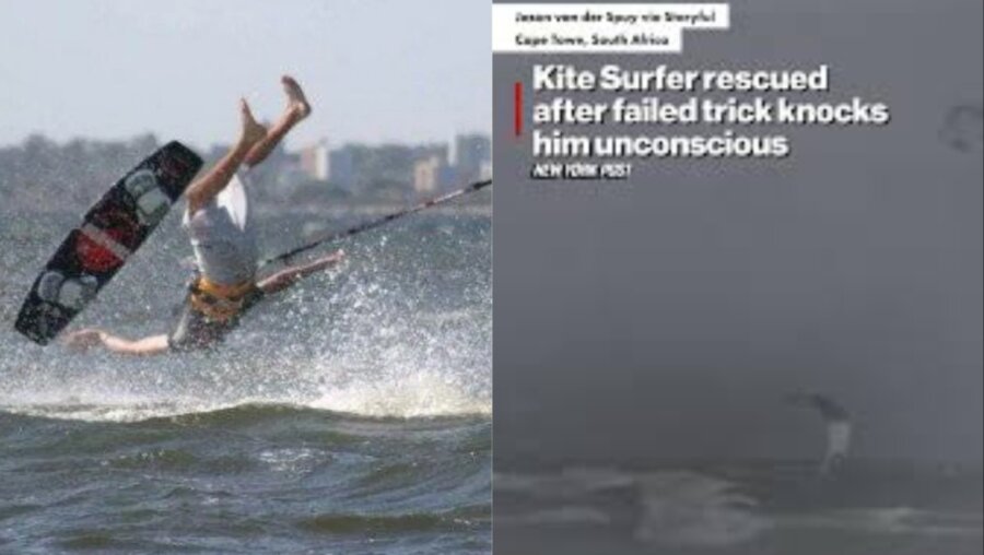 Kite Surfer διασώθηκε μετά από αποτυχημένο κόλπο που τον άφησε αναίσθητο - Δείτε το σοκαριστικό βίντεο