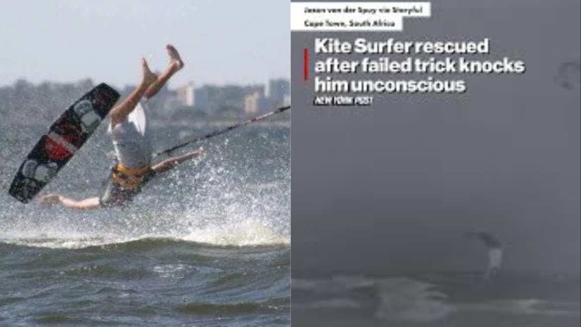 Kite Surfer διασώθηκε μετά από αποτυχημένο κόλπο που τον άφησε αναίσθητο - Δείτε το σοκαριστικό βίντεο