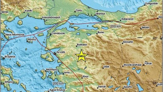 Δυνατός σεισμός στη Δυτική Τουρκία