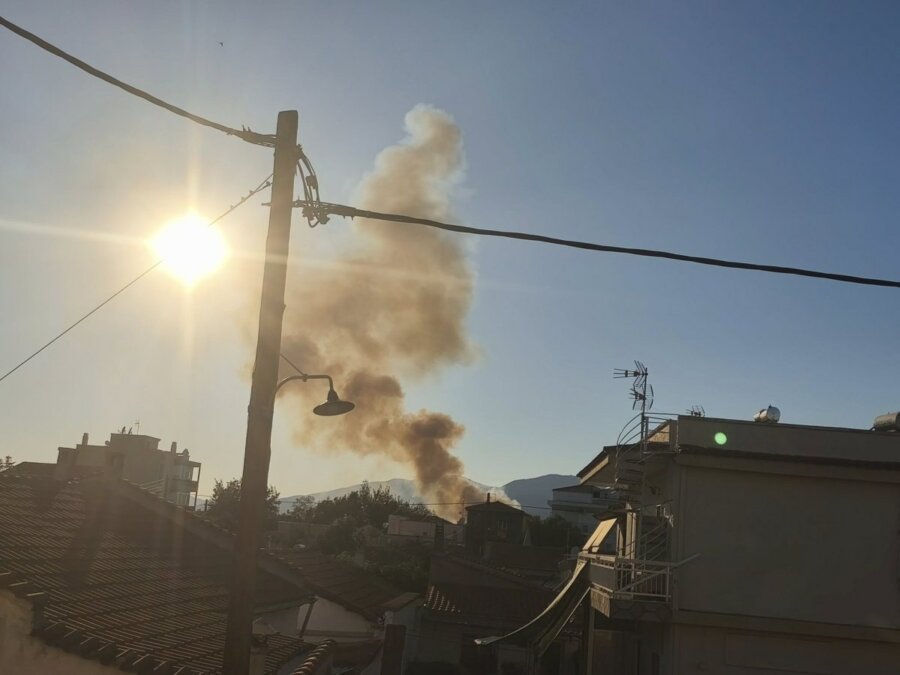 Φωτιά στην περιοχή Ήφαιστος στην Κομοτηνή - Ήχησε το 112