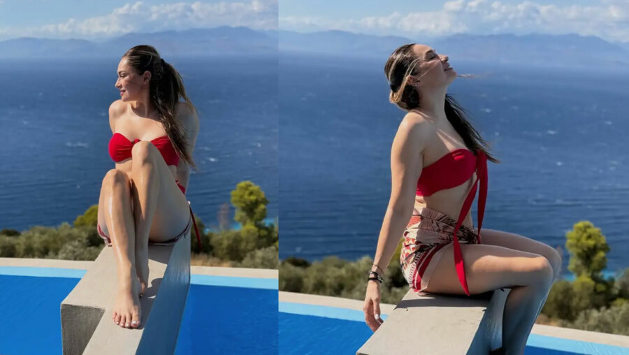 Αποστολία Ζώη: Οι πόζες με το κόκκινο μπικίνι της