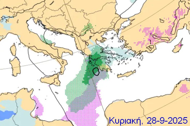 Χάρτης με τις περιοχές που θα επηρεάσει η κακοκαιρία - Ισχυρές βροχές και καταιγίδες σε Ιόνιο, Δυτική Ελλάδα και Ήπειρο