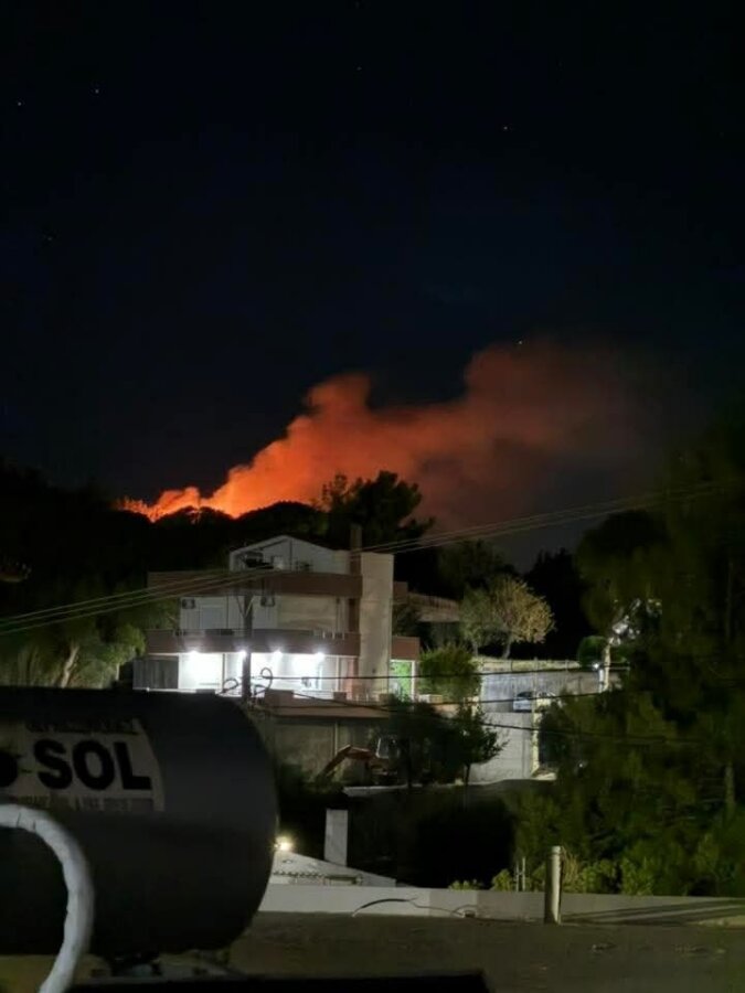 Φωτιά στη Ρόδο - Καίει σε δασική έκταση ανάμεσα σε Αρχίπολη και Ελεούσα