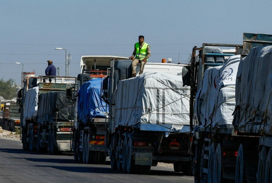 Ουρά ανθρωπιστικής βοήθειας Γάζας