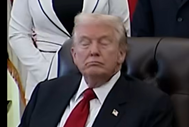 Τραμπ: Στον ύπνο τον έπιασαν οι κάμερες στο Οβάλ Γραφείο (βίντεο)