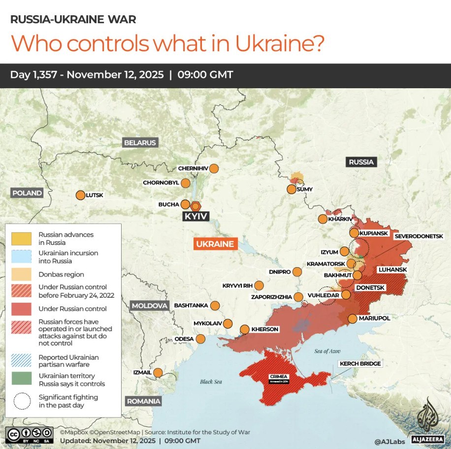 Ζαχάροβα: «Η Ρωσία δεν έχει σχέδια να επιτεθεί στο ΝΑΤΟ» - Ποιος ελέγχει τι στην Ουκρανία [Χάρτες]