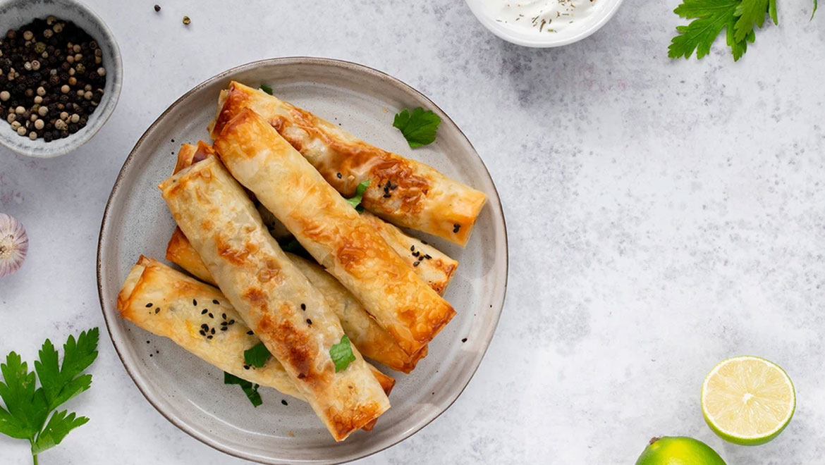 Φλογέρες με σπανάκι και φέτα