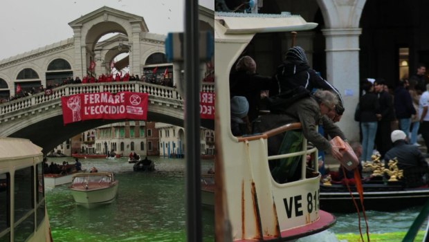 «Σταματήστε την οικοκτονία» - Παρέμβαση της Γκρέτα Τούνμπεργκ και άλλων ακτιβιστών στη Βενετία για την COP30