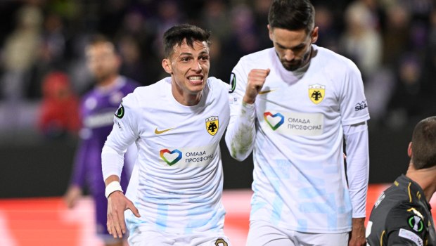 Η ΑΕΚ προηγείται στην Φλωρεντία με γκολ του Γκατσίνοβιτς (1-0, vid)