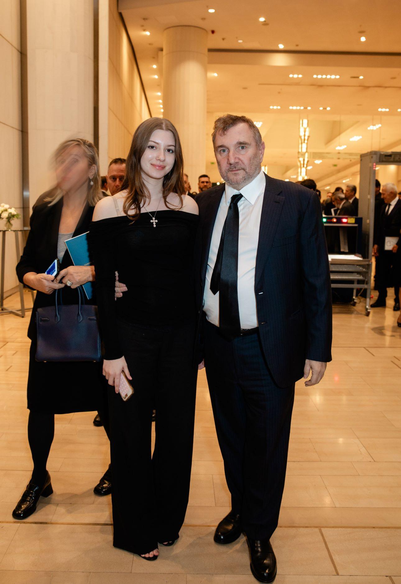 Ο Παύλος Βαρδινογιάννης και η κόρη του, Ανδριάνα, σε μια σπάνια κοινή εμφάνιση