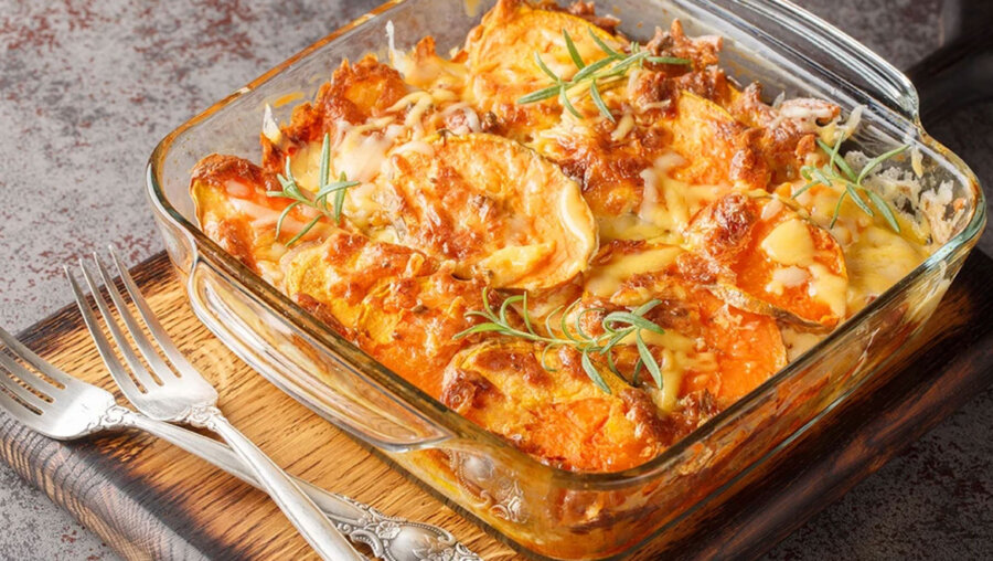 Γλυκοπατάτες ογκρατέν στο φούρνο - Γόβα Στιλέτο