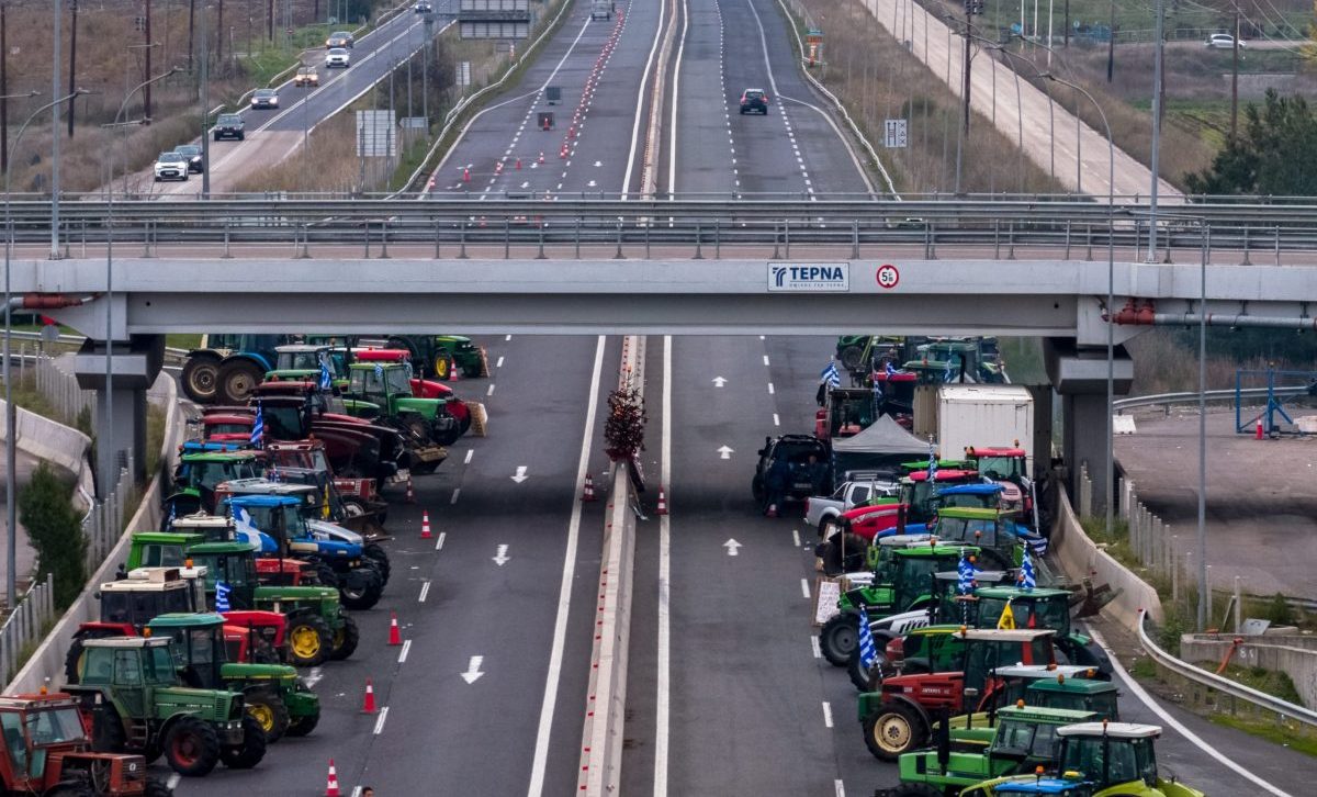 ΟΔΟΙΠΟΡΙΚΟ ΣΤΑ ΜΠΛΟΚΑ ΤΩΝ ΑΓΡΟΤΩΝ ΑΠΟ ΤΗ ΘΕΣΣΑΛΟΝΙΚΗ ΠΡΟΣ ΤΗΝ ΑΘΗΝΑ (ΑΝΤΩΝΗΣ ΝΙΚΟΛΟΠΟΥΛΟΣ/EUROKINISSI)