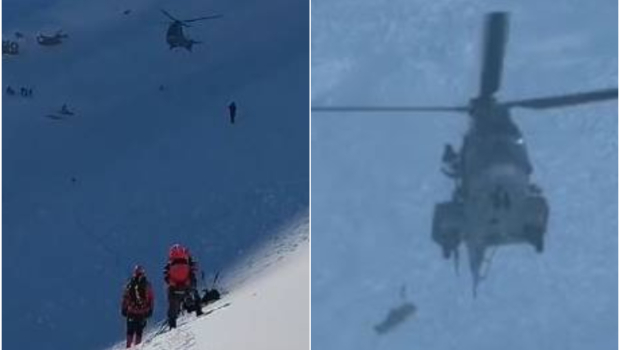 Βαρδούσια: Η στιγμή της ανάσυρσης των τεσσάρων ορειβατών που έχασαν τη ζωή τους