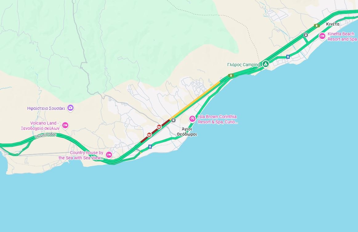 Τροχαίο με εκτροπή οχήματος στην εθνική οδό προς Κόρινθο - Πού σημειώνονται καθυστερήσεις