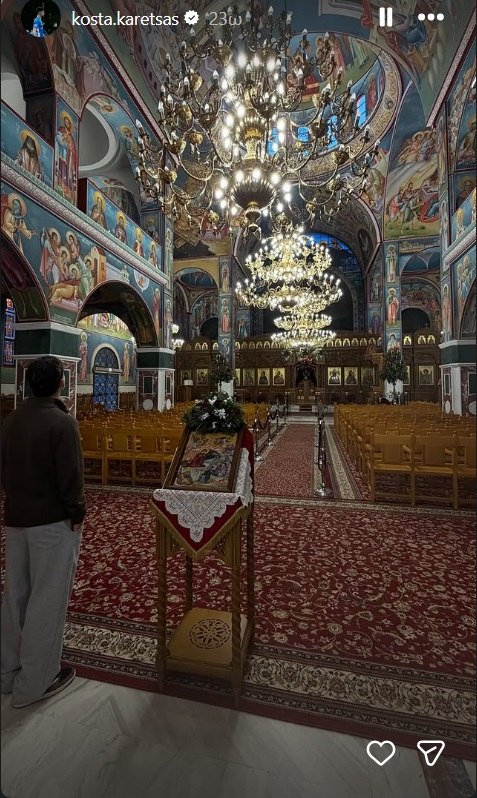 O Κωνσταντίνος Καρέτσας χάρισε φανέλα της Εθνικής Ελλάδας σε εκκλησία στη Μενεμένη (pics)